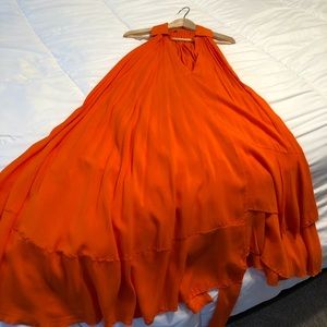 Pretty Orange Summer dress Size M